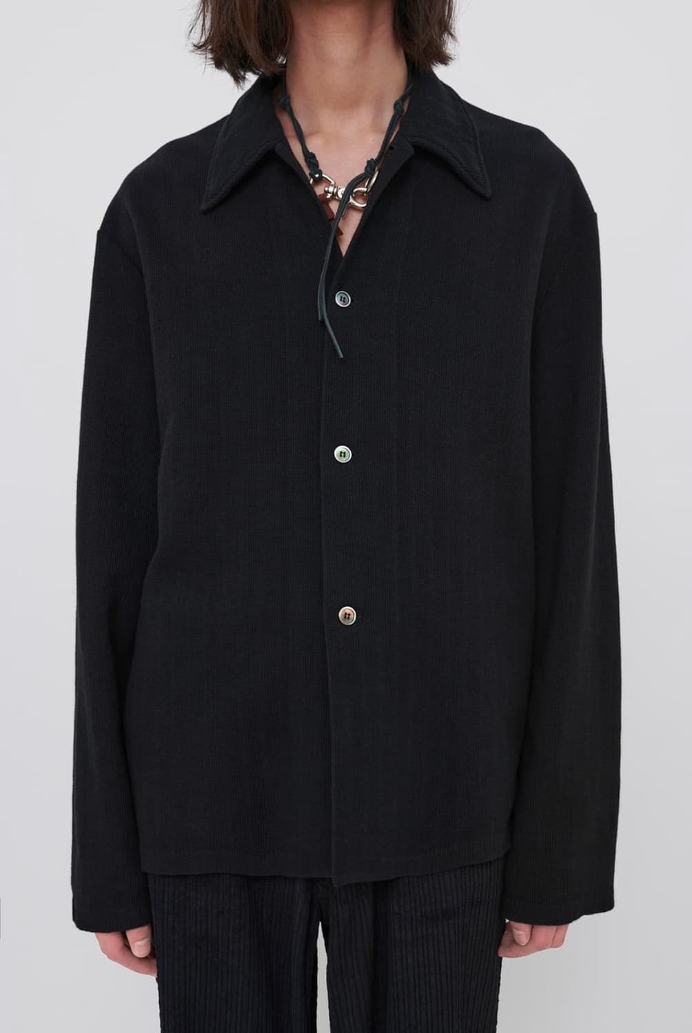 아워레가시 와플 립 리트리트 셔츠 자켓 블랙 48 상품이미지2
