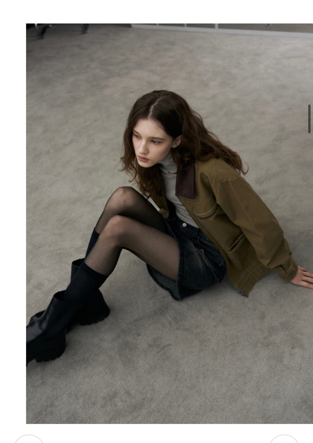 (M) 레더리 데미지 라인 워크 자켓 [BEIGE] 판매 상품이미지4