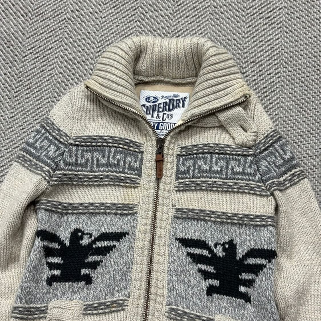 슈퍼드라이 코위찬 니트 집업 v1978 상품이미지3