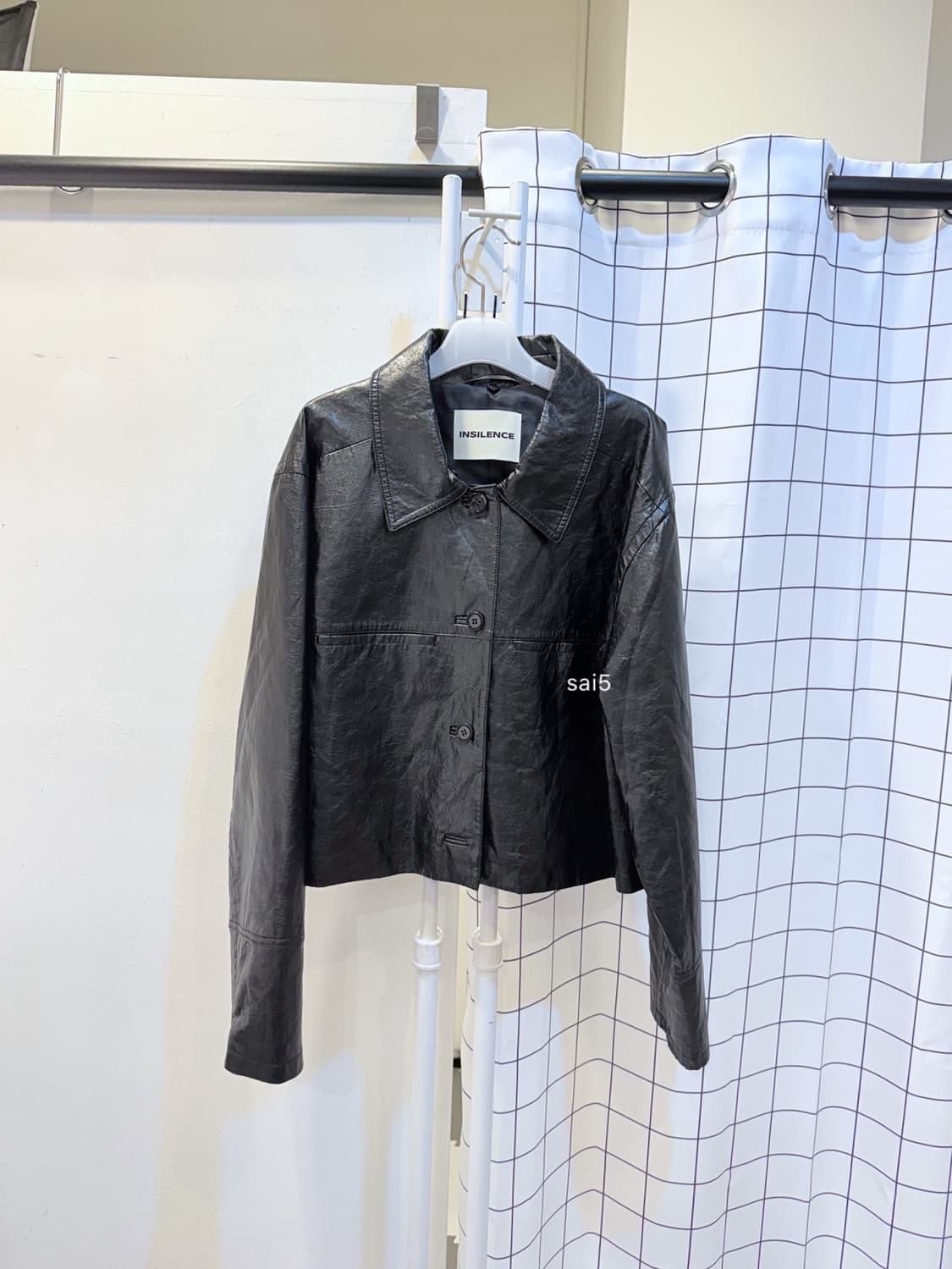 인사일런스 비건 레더 자켓 블랙 상품이미지2