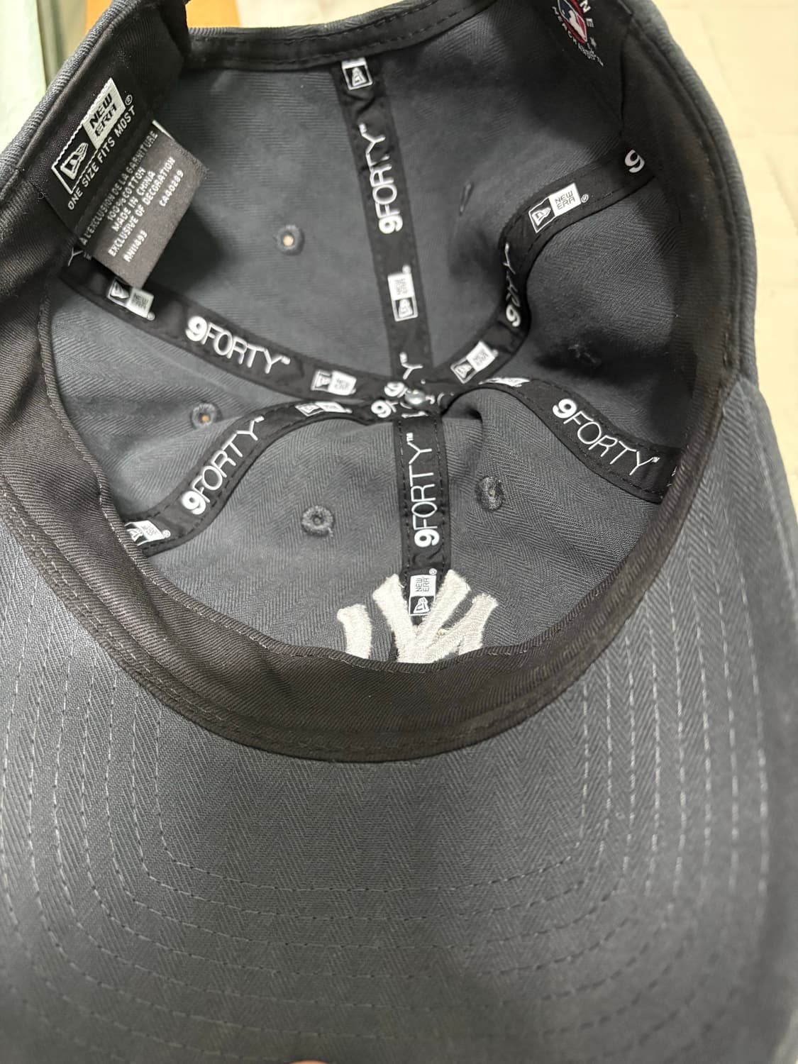 무민서추천) 뉴에라 빈티지 헤링본 언스트럭쳐 볼캡 차콜 상품이미지5