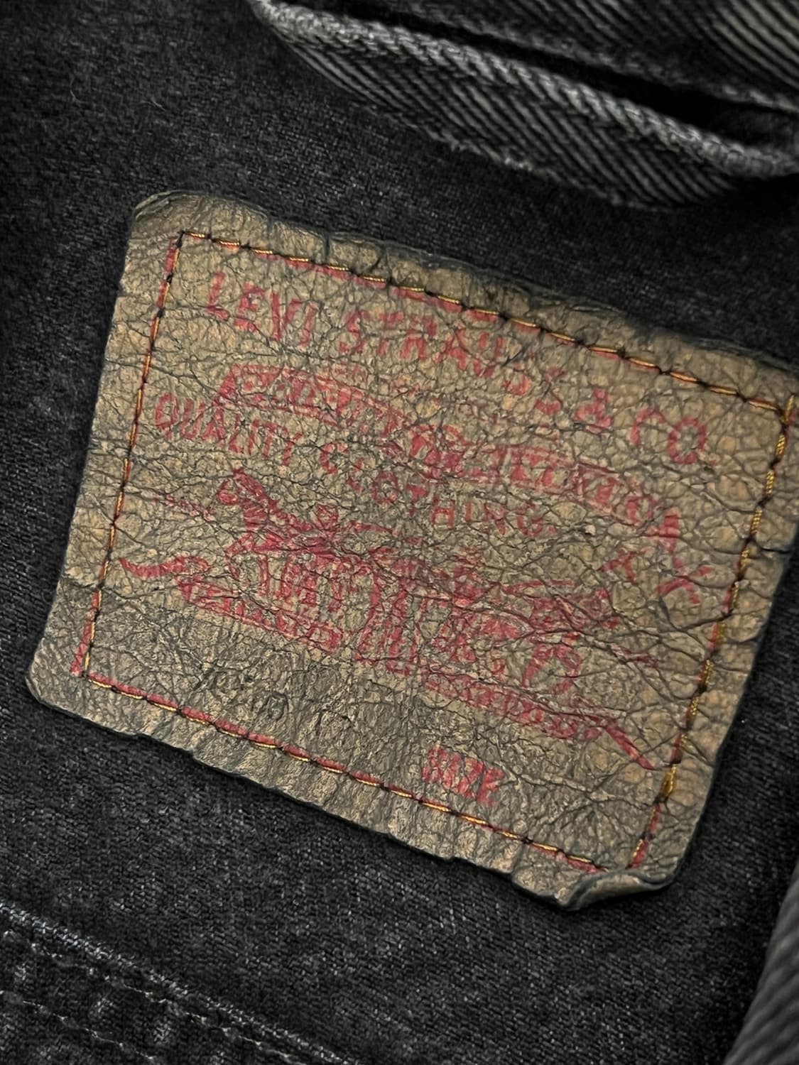 리바이스 빈티지 70503 흑청 트러커 처분  상품이미지3