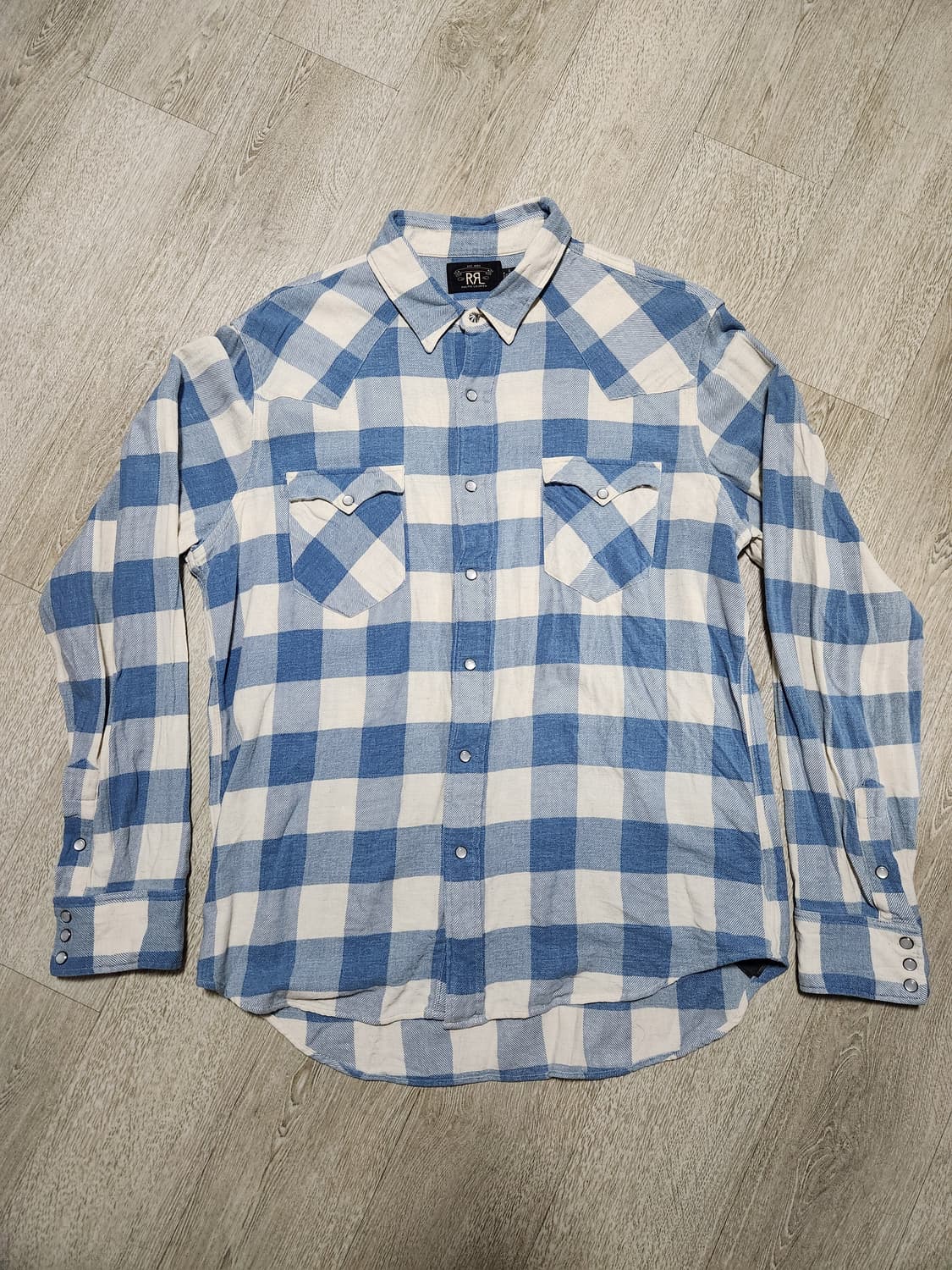 Rrl 플래드 트윌 웨스턴 셔츠 XL 상품이미지1