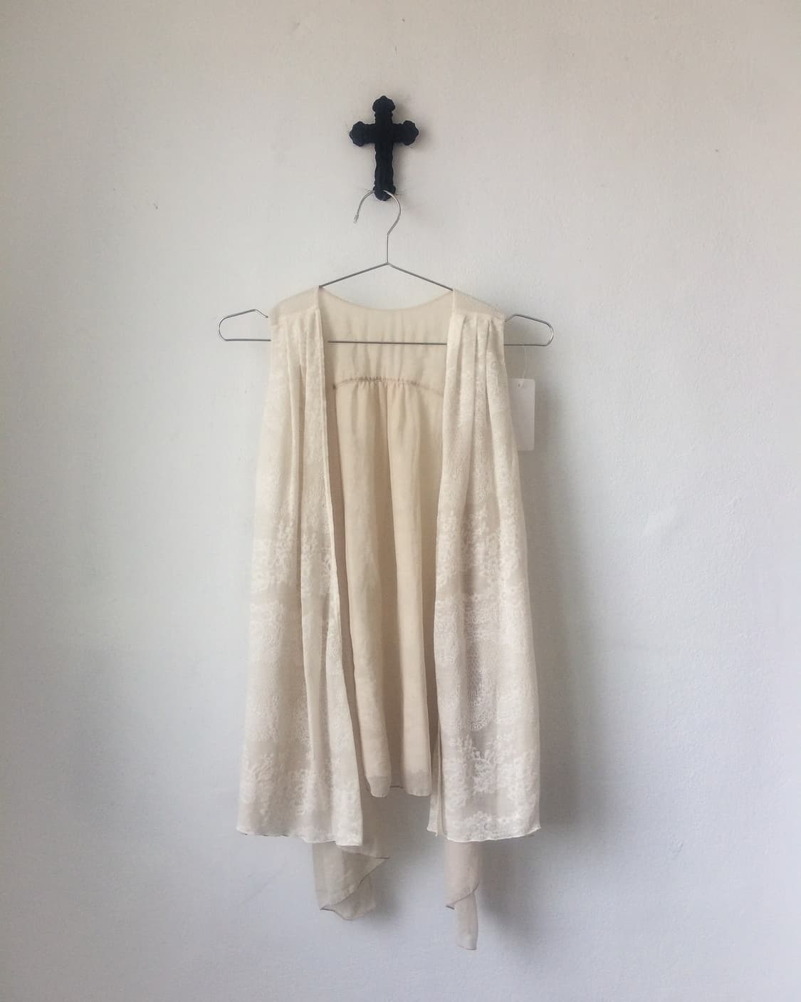 Ornament pattern reversible open vest 상품이미지2