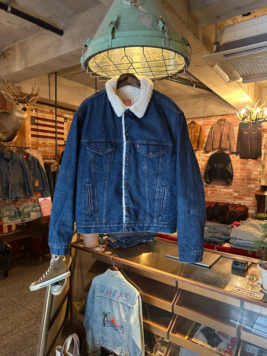 90s USA 빈티지 리바이스 3세대 셰르파 데님 자켓 상품이미지1