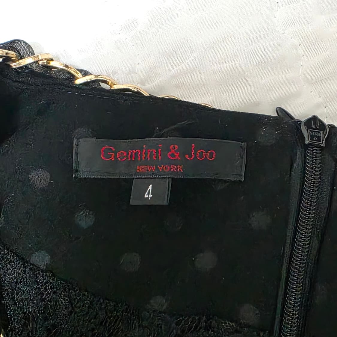 Gemini&Joo 뉴욕미국빈티지) 블랙 도트 고급 레이스 세미원피스 상품이미지4