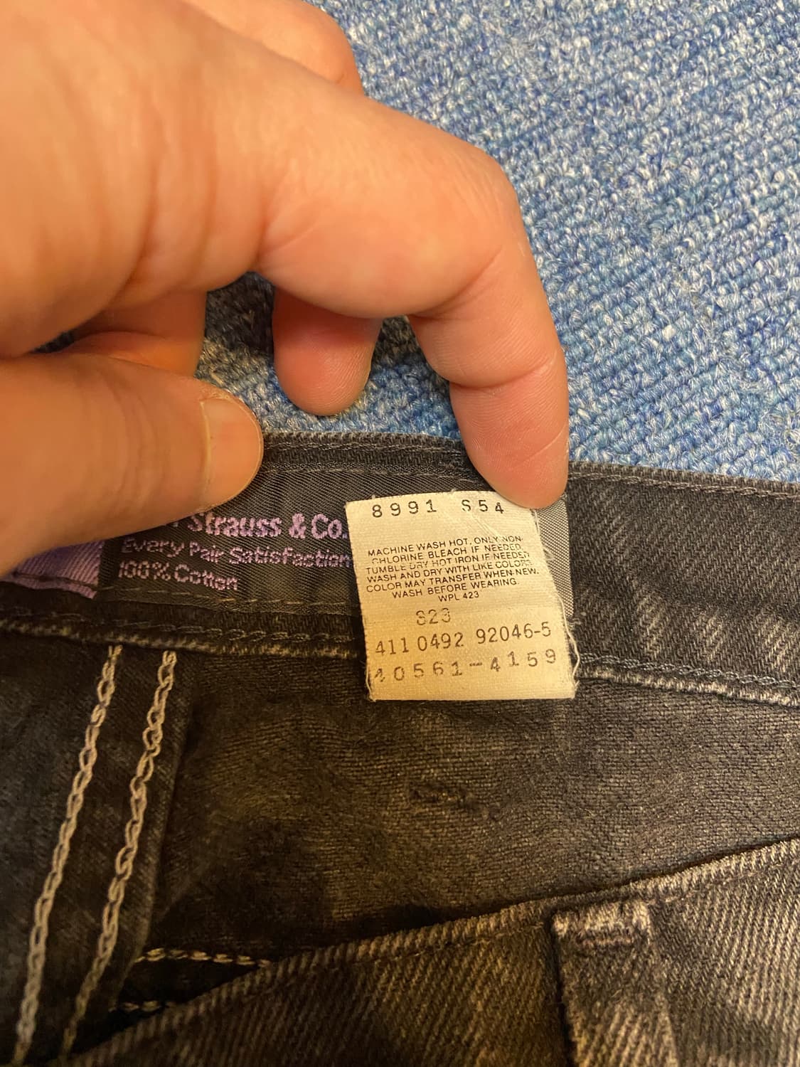 [38x32]90s 리바이스 실버탭 배기 흑청 상품이미지8