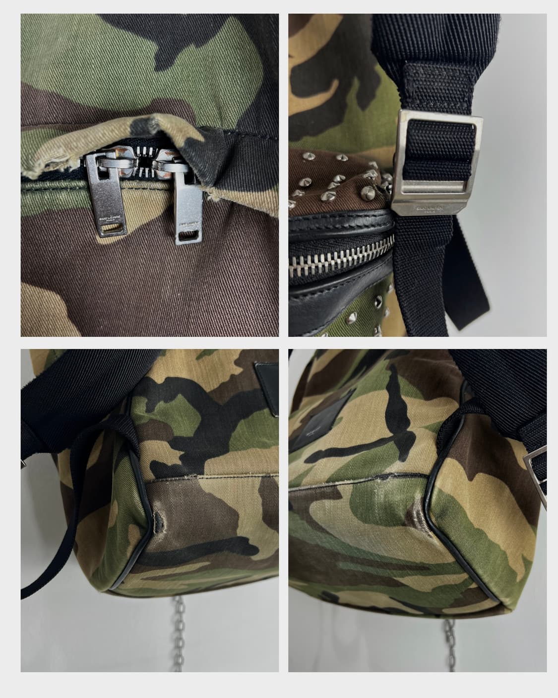 생로랑  By Hedi Slimane 카모플라쥬 스터드 시티 백팩  상품이미지9