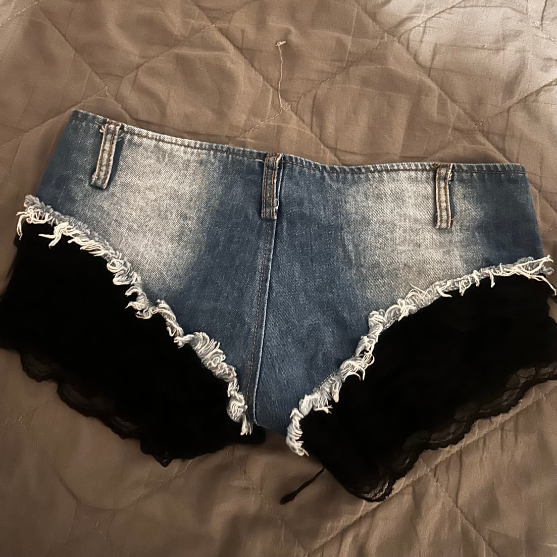 빈티지 커스텀 데님 마이크로쇼츠 상품이미지2