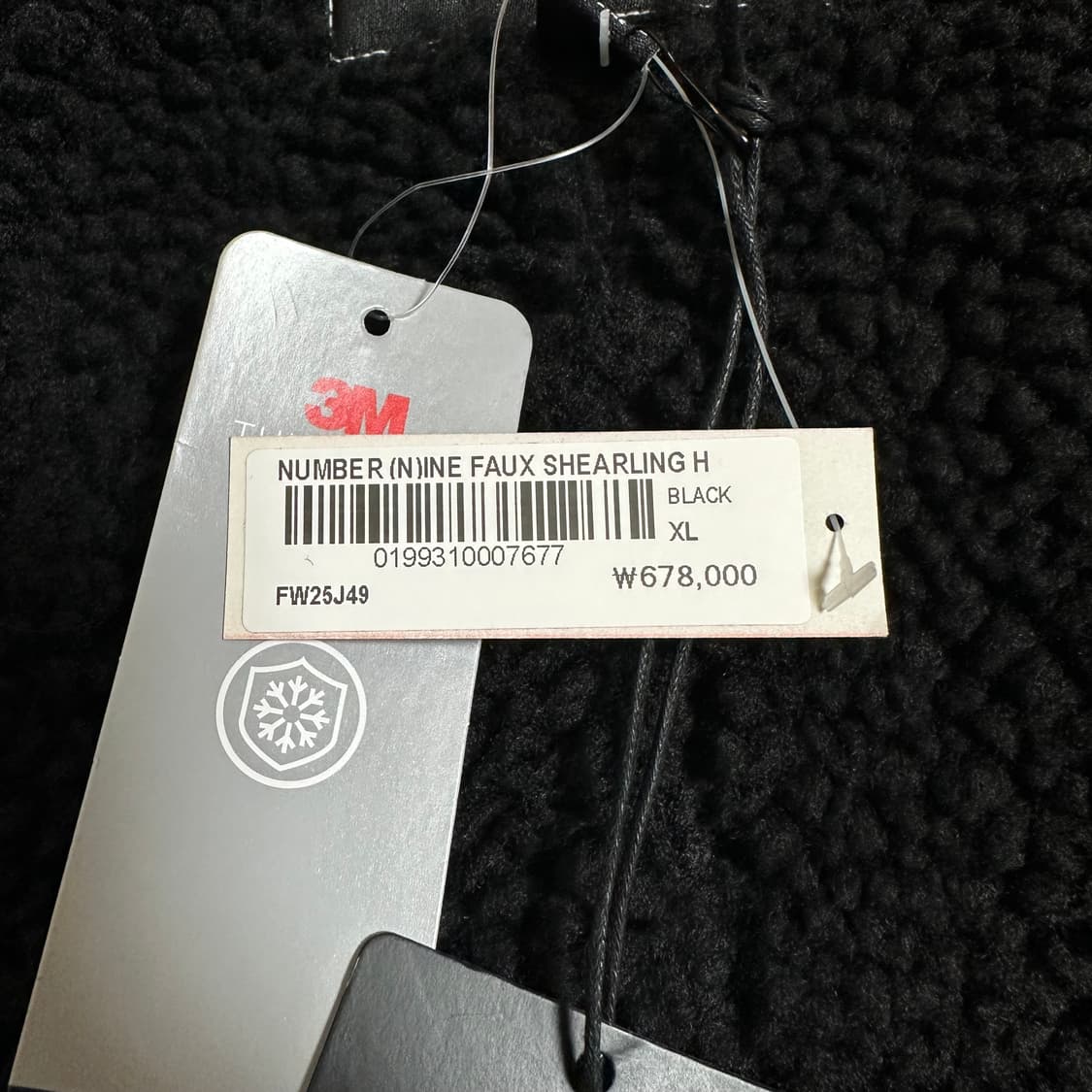 슈프림 넘버나인 포우 셔링 후드 코트 블랙 XL사이즈 상품이미지9