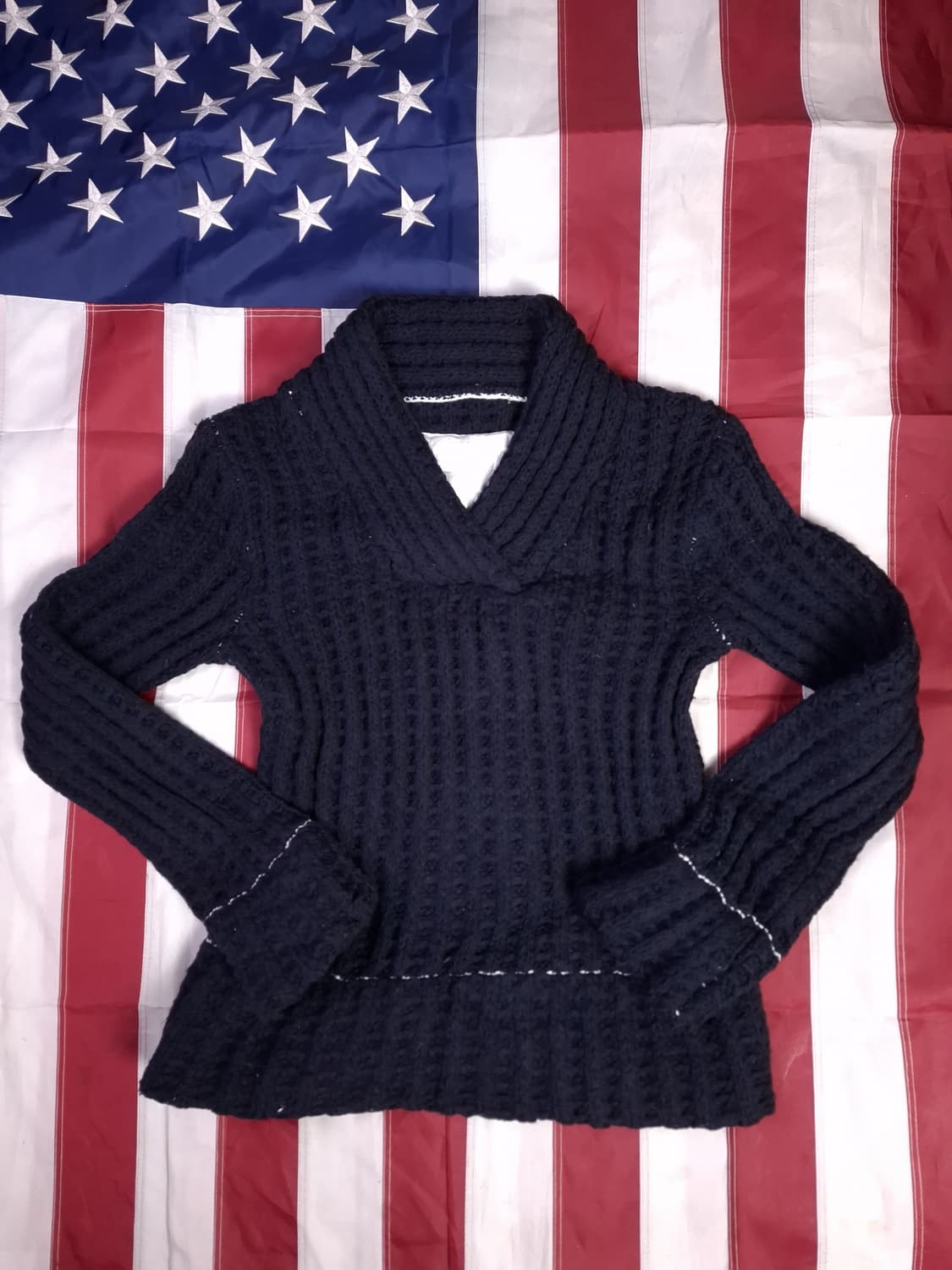 오리지날 마르지엘라 X H&M 브이넥 꽈배기 니트 상품이미지1