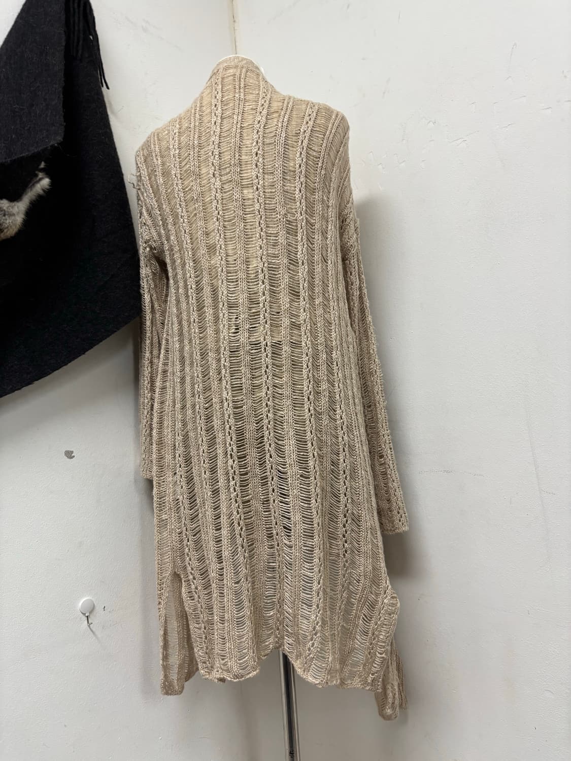 Grunge Detail Knit Long Cardigan 상품이미지9