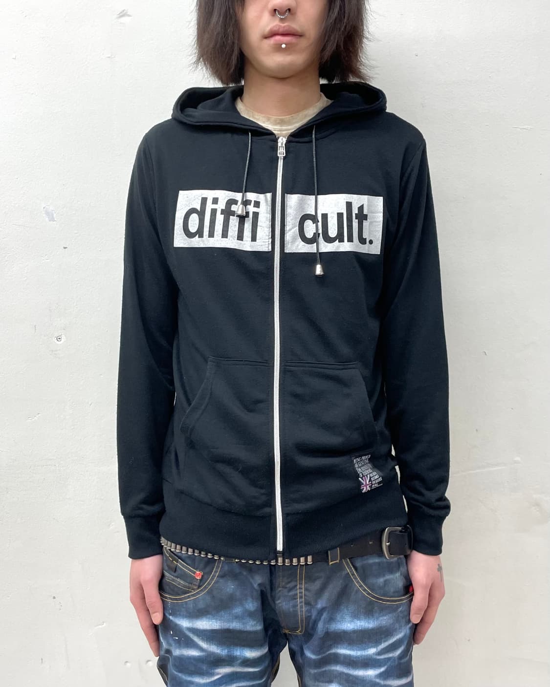difficult silver lace hooded zip-up  상품이미지1