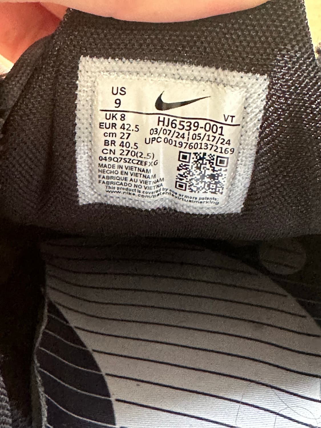 나이키 꼼데가르송 에어맥스 TL 2.5 블랙 270 상품이미지10