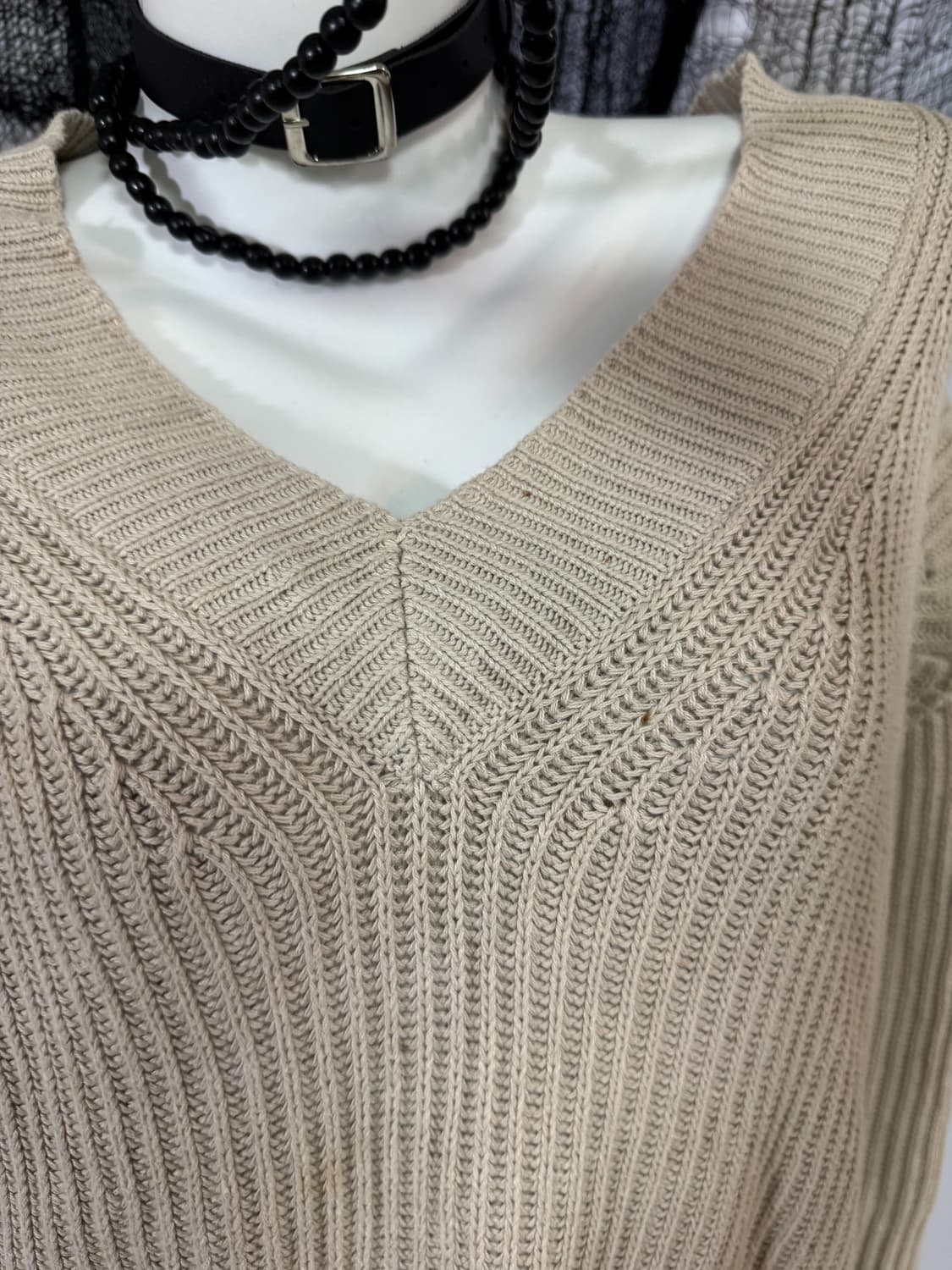 beige knit 상품이미지2