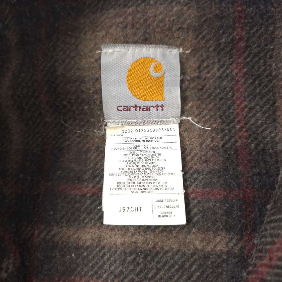 칼하트 j97 디트로이트 자켓 체스넛 (L) 상품이미지6