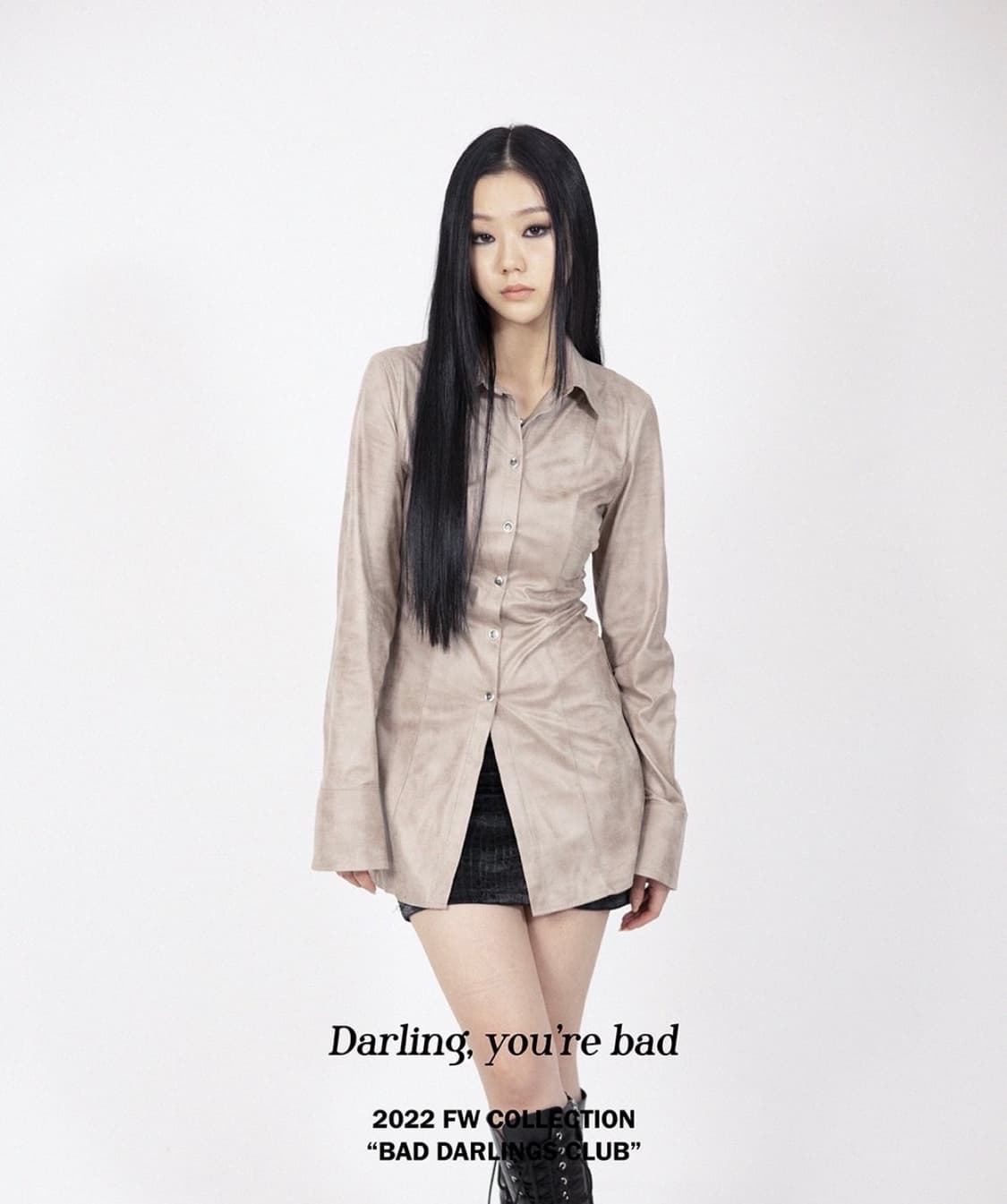 달링유어배드 셔츠 달유밷 VINTAGE SUEDE LONG SHIRT 상품이미지2