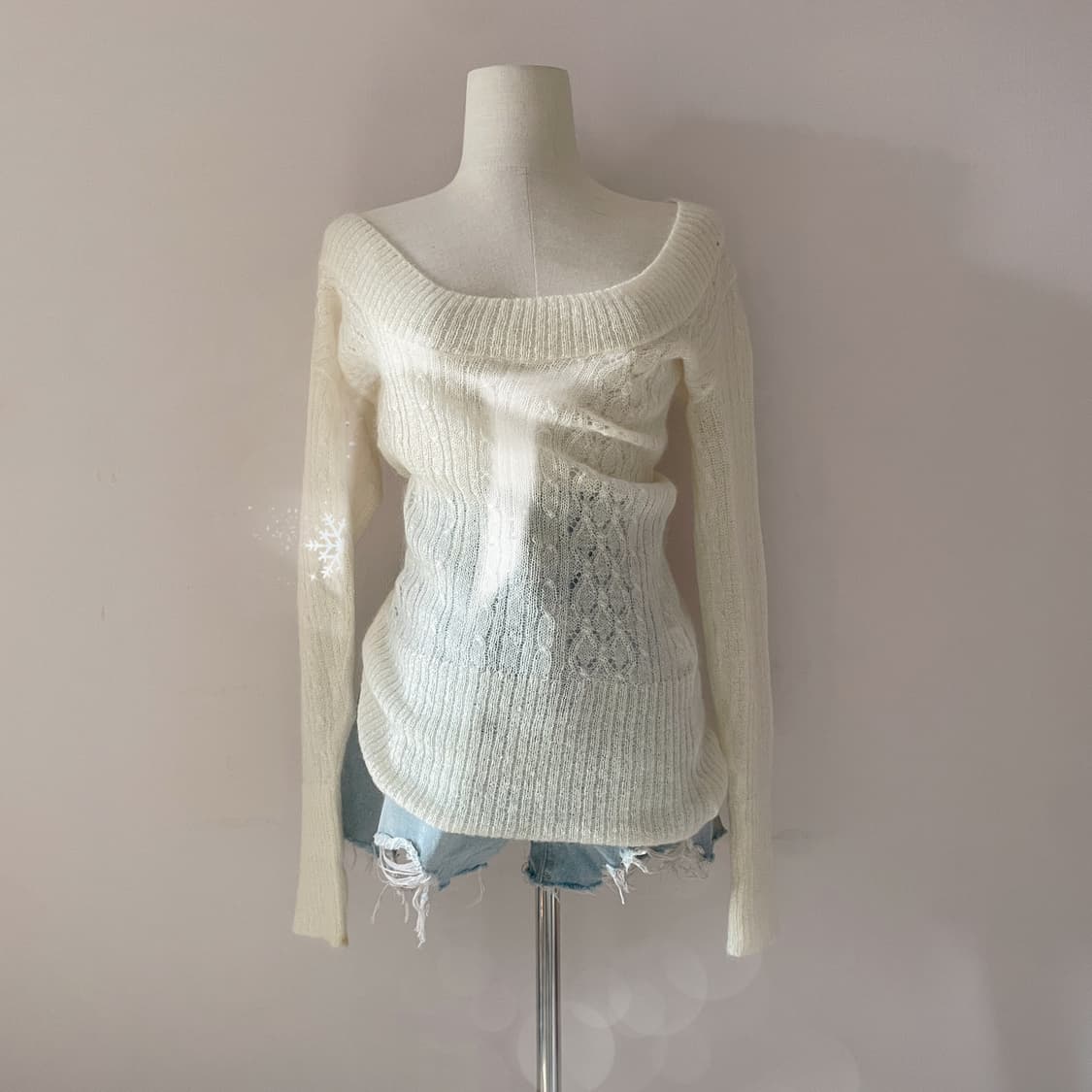 빈티지 니트 페어리 사와코 하구미 모리 니트 달천깔 히메갸루 오네갸루 상품이미지3