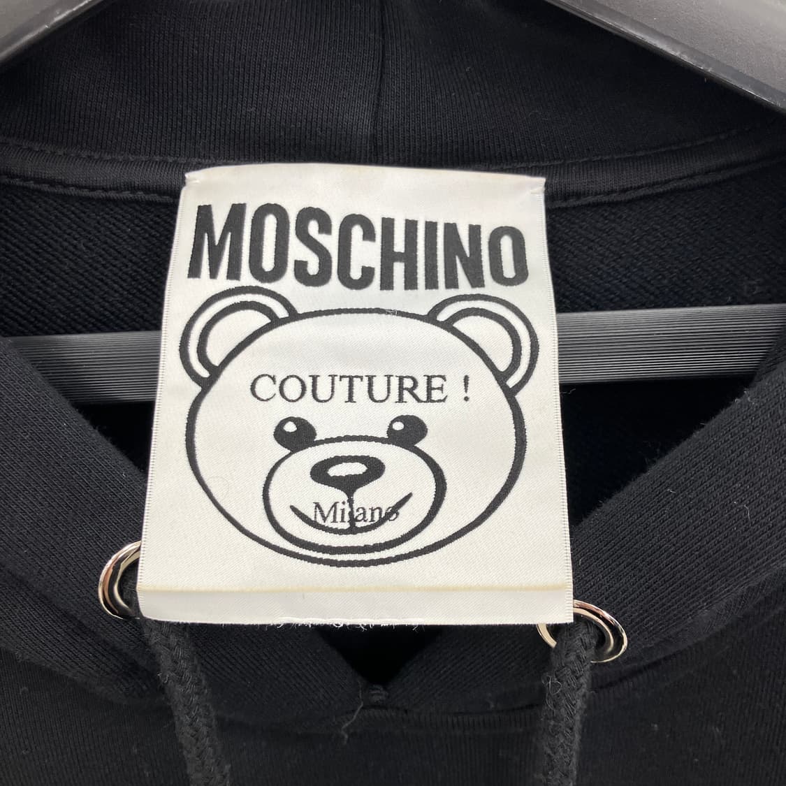 모스키노 블랙 쥬얼 테디 베어 후드티 상품이미지5