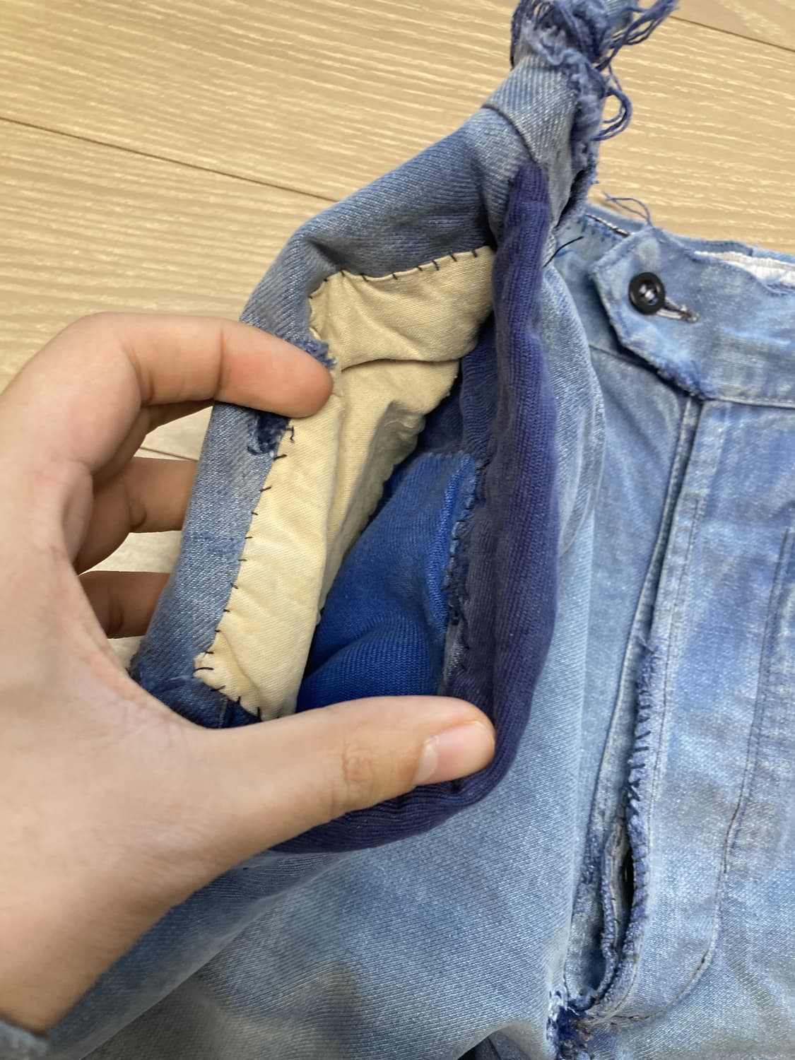 60s 프렌치 워크팬츠 페이드 블루 dumont d'urville 31 상품이미지5