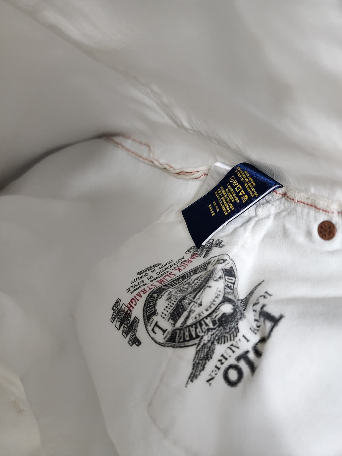 폴로 varick slim 스트레이트 화이트 데님 상품이미지8