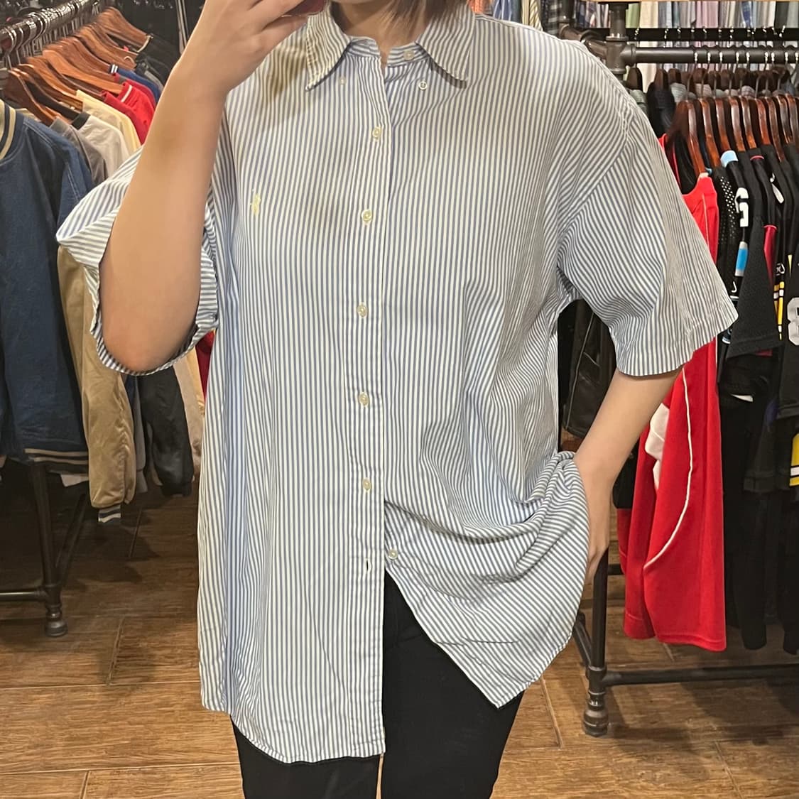 [HI] 폴로 반팔 셔츠 블루 상품이미지2