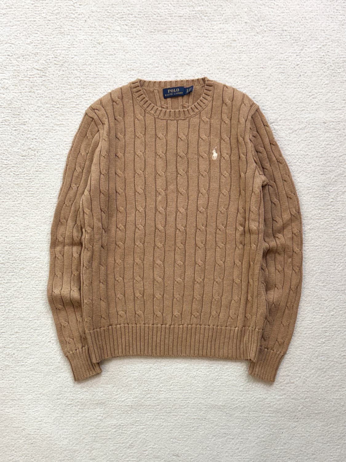 폴로 브라운 케이블 니트 매장판 상품이미지2