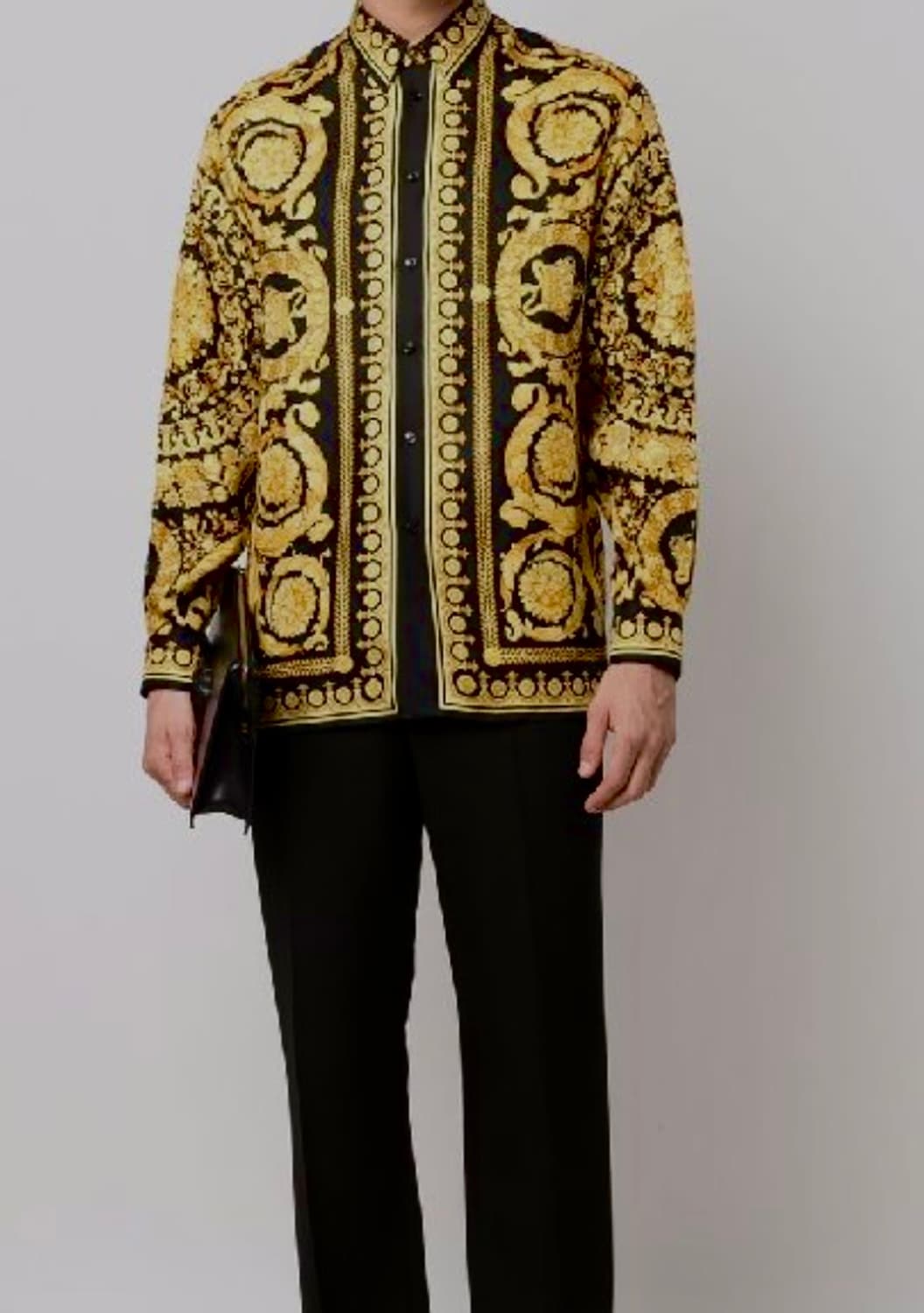 versace Barocco Printed Silk Twill Shirt 상품이미지4