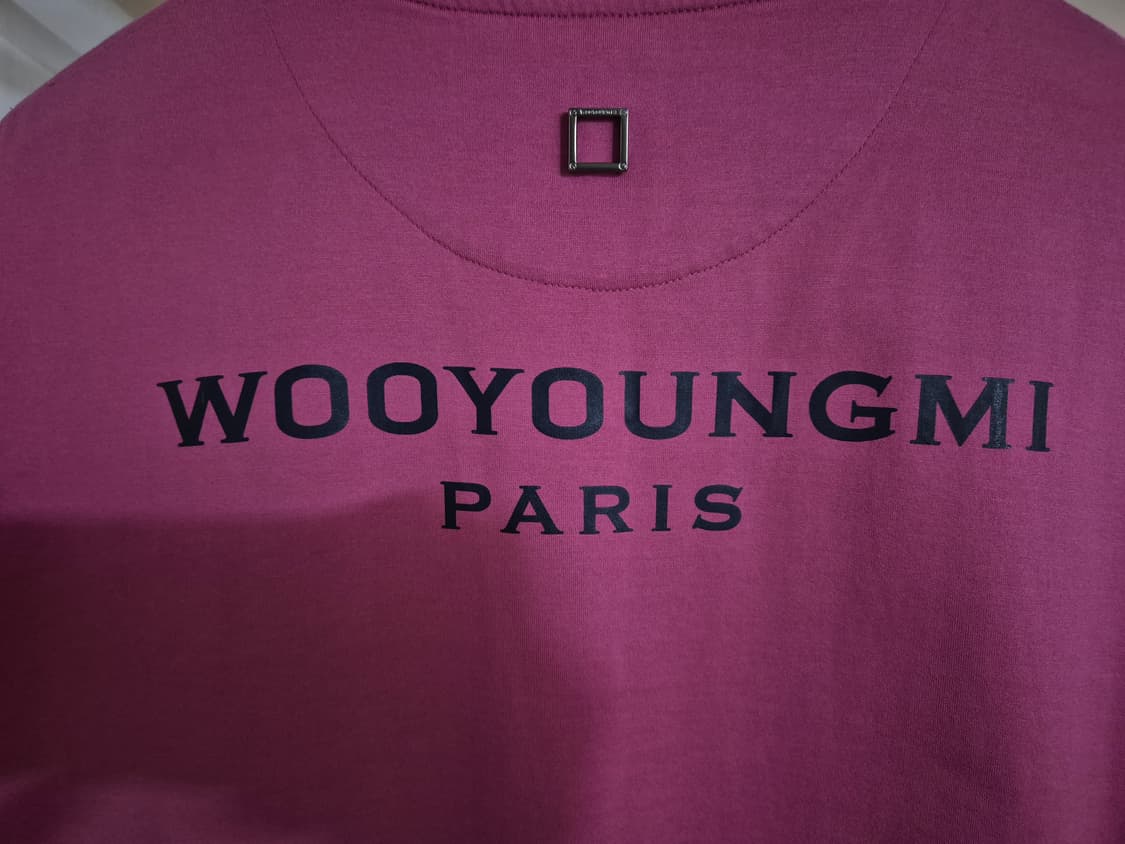 우영미 백로고 반팔티 50 핑크 상품이미지2