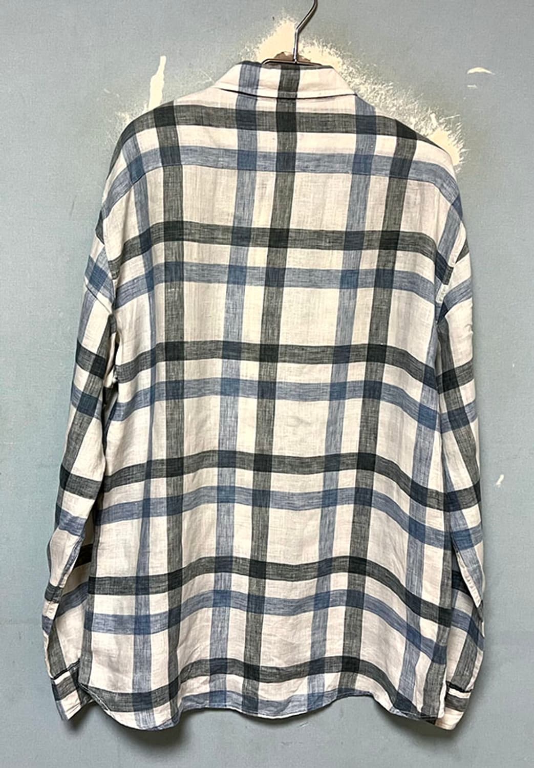 HAZZYS 헤지스 남자 린넨셔츠 체크 캐주얼 춘하 XXL 105-110 상품이미지2