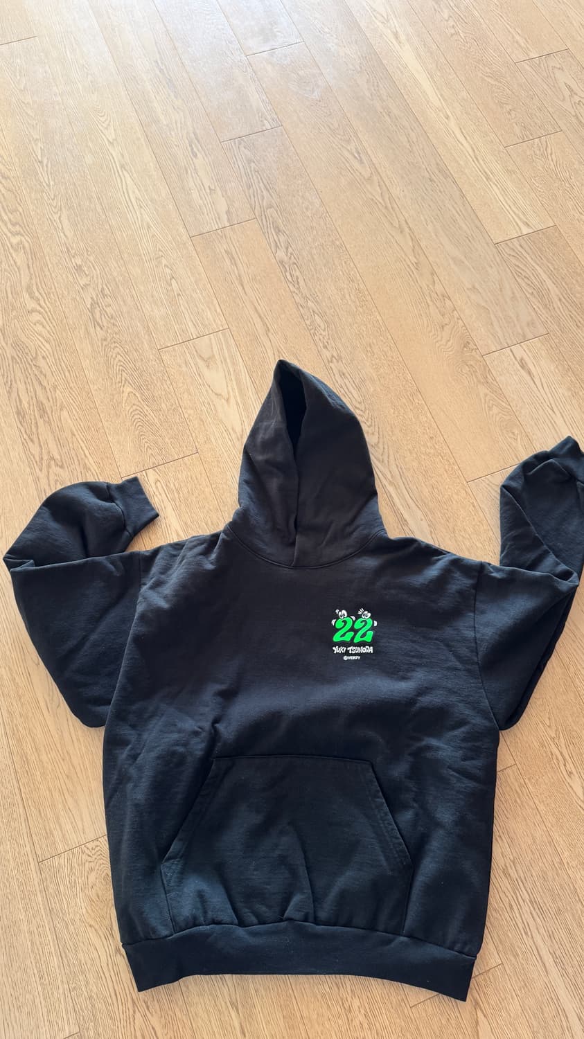YUKI TSUNODA X VERDY BLACK HOODIE 상품이미지2