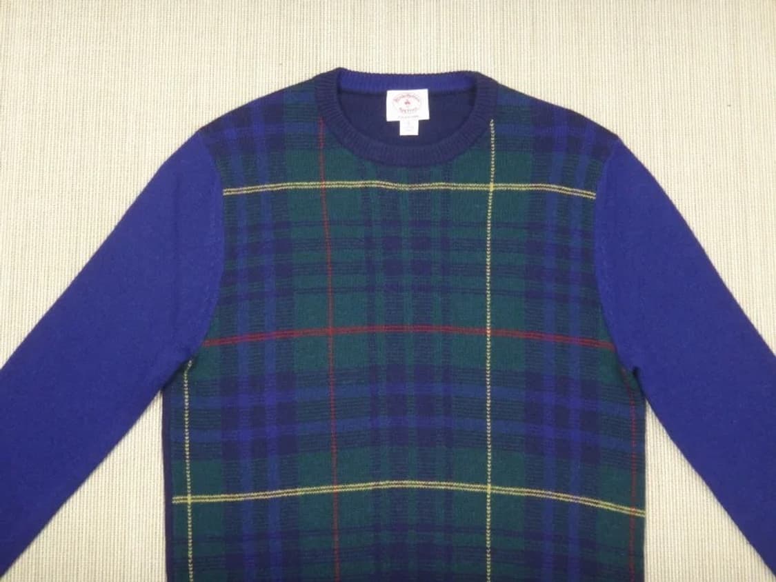 (M/95) 브룩스브라더스 남성 모직 라운드 니트 상품이미지3