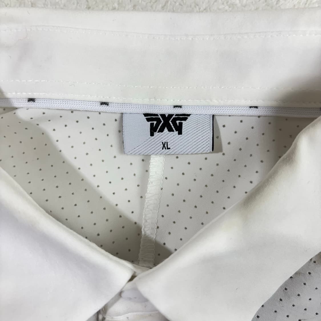 PXG 골프 스몰로고 화이트 카라 티셔츠 상품이미지5