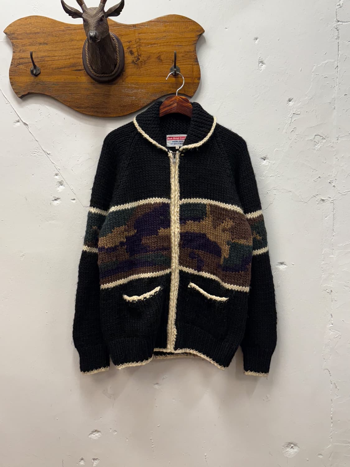 L) Back Street Crawler Wool Zip Knit Jac 상품이미지2