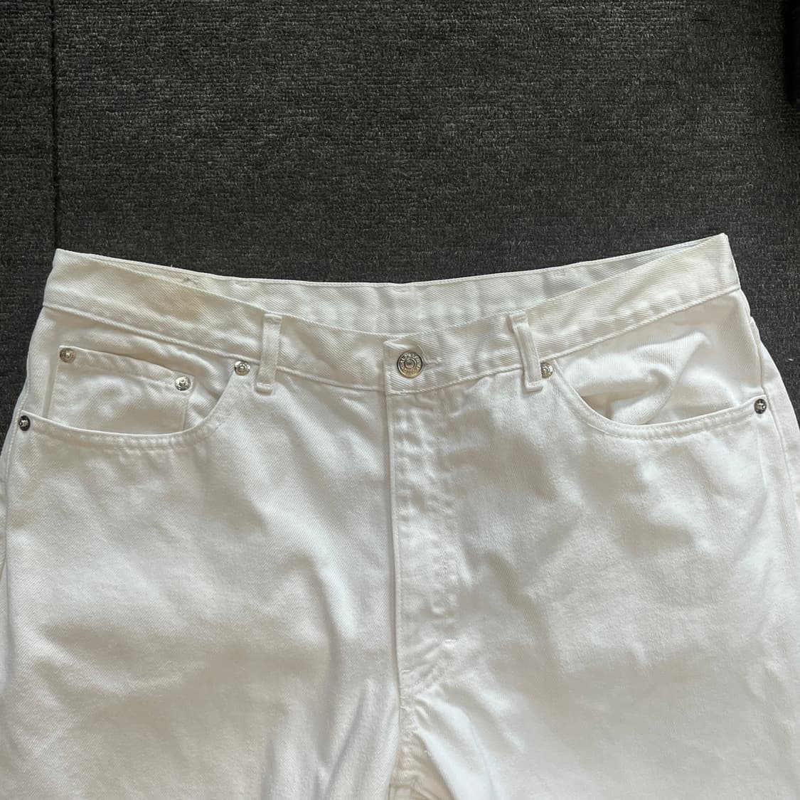 80s Polo Authentic Dungarees White Denim 상품이미지4