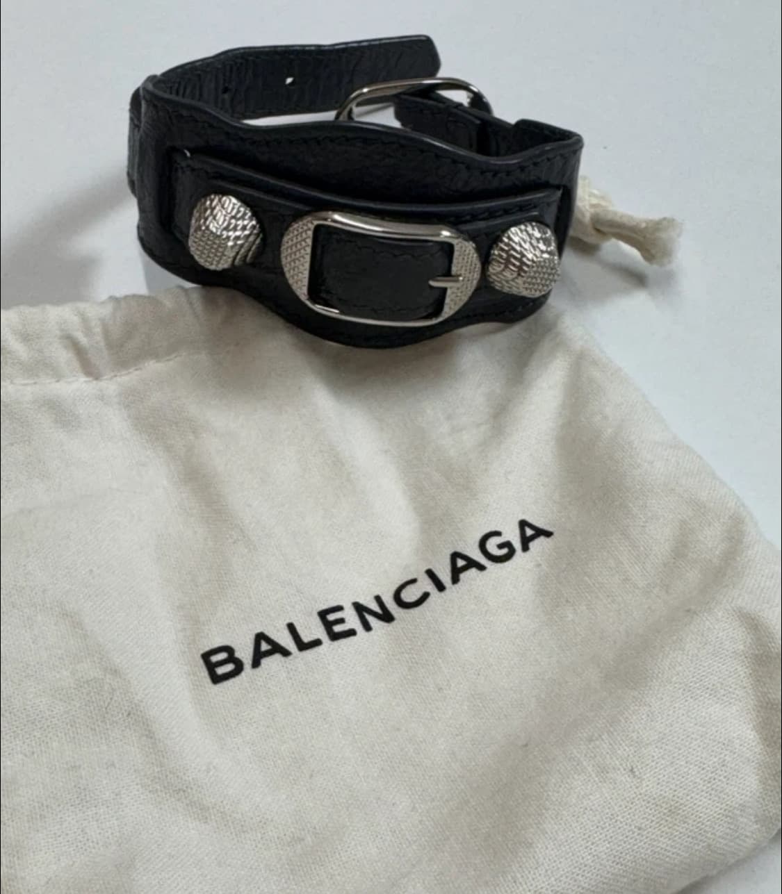 [발렌시아가/팔찌] 모터사이클 Y2K 디테일 레더 스트랩 상품이미지2