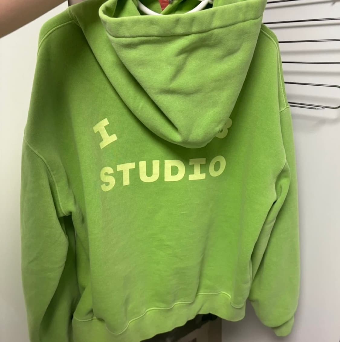 아이앱 스튜디오 피그먼트 후드티 애플 그린 M 상품이미지2