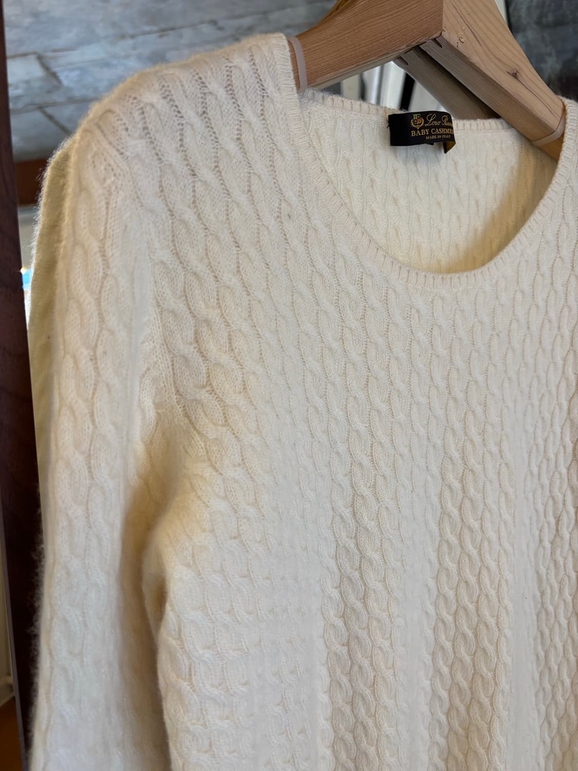 로로피아나 캐시미어 니트 아이보리 상품이미지5