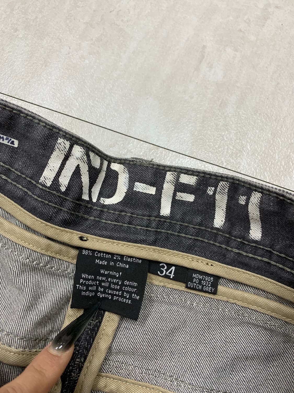 흑청 데님 스트라이트 팬츠 #384 상품이미지4