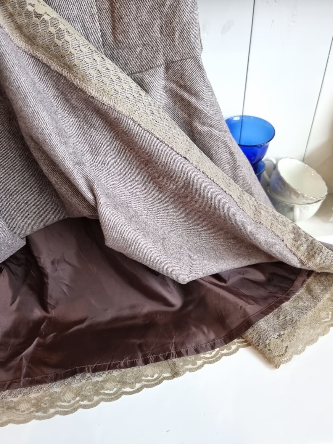 Pinky Girls(핑키걸즈) 클래식 브라운 울레이스 원피스 상품이미지4