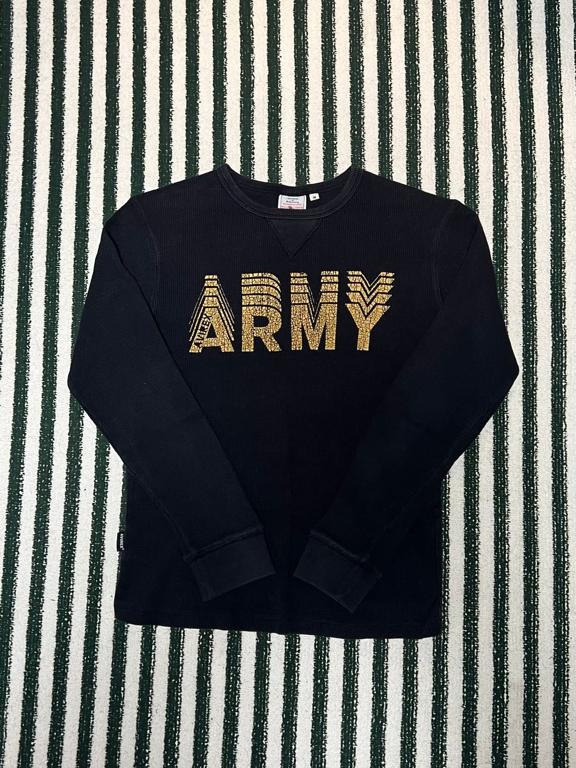 Avirex Black Waffle Knit Long Sleeve  상품이미지2