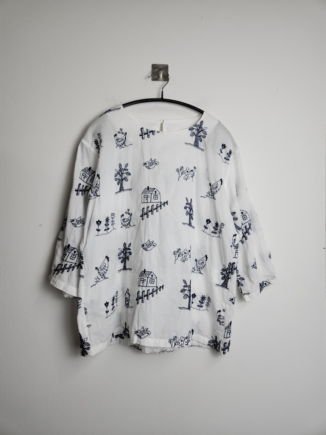 자수 패턴 블라우스 상품이미지6