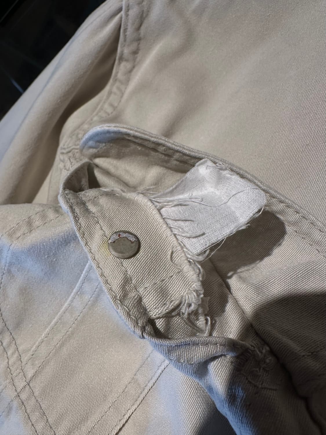 60s USA LEE 100J 빈티지 리 화이트 웨스터너 자 상품이미지8