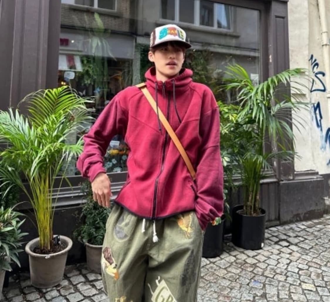 나이키 빈티지 희귀 라이즈 소희 테크팩 버건디 레드 와인 후드집업 L 상품이미지1