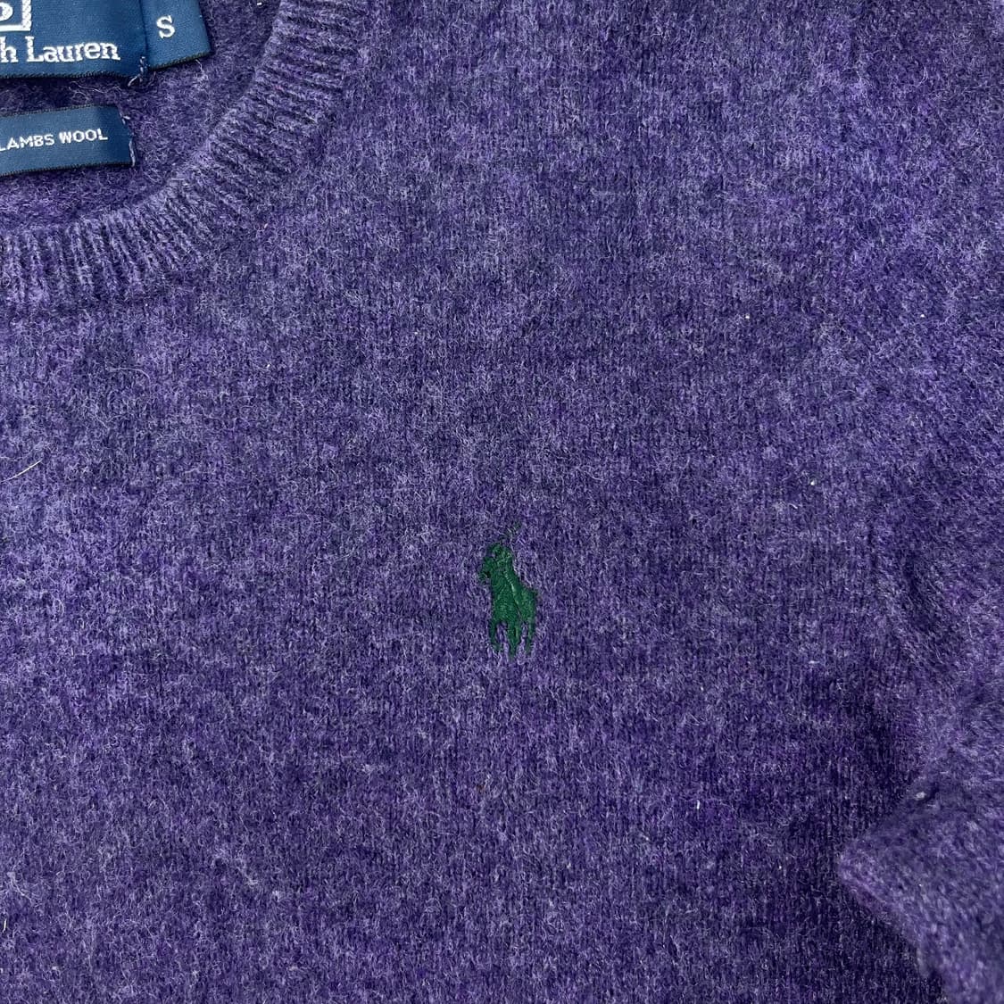 W 95 폴로랄프로렌 램스울 퍼플 니트 상품이미지3