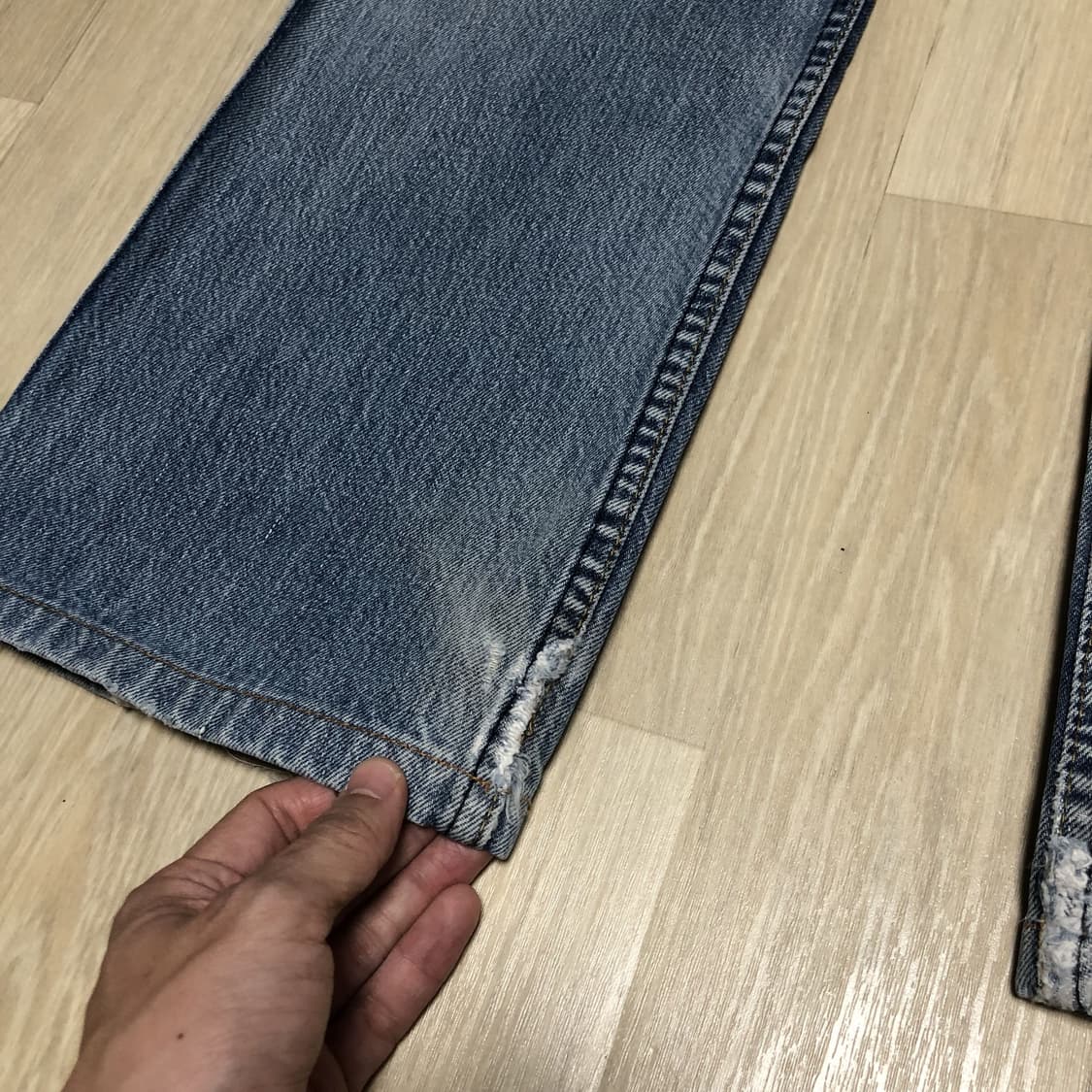 (32) 00's 리바이스 Levi's 517 부츠컷 연청 워시드 데님 상품이미지3