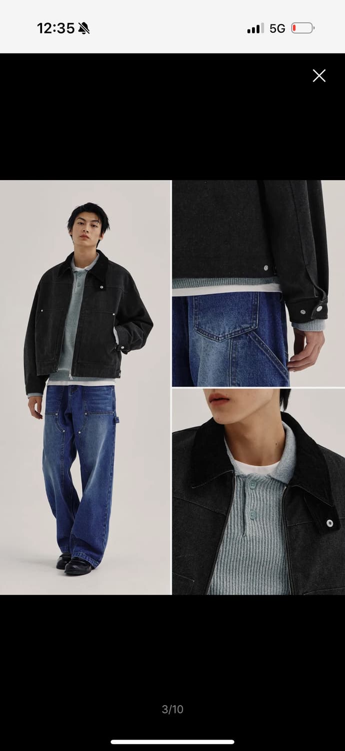 [패딩 ver.추가] 빈티지 워크 자켓_차콜 상품이미지3