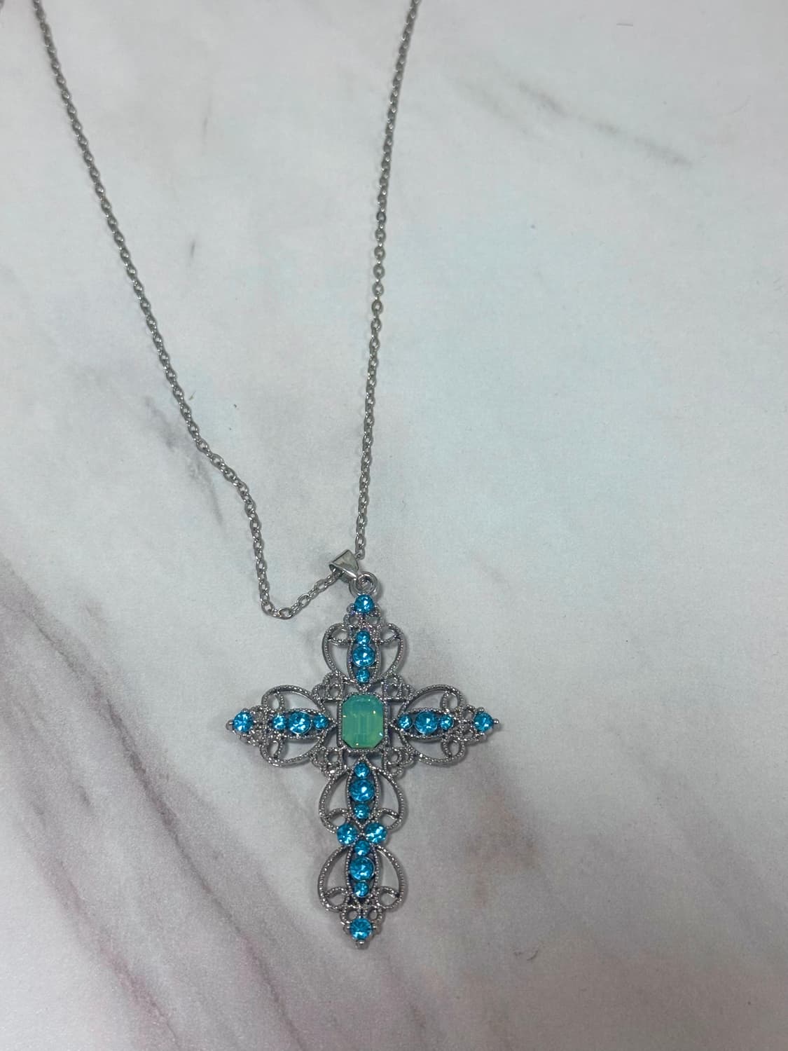 Y2k Cross pendant Vintage necklace 상품이미지2