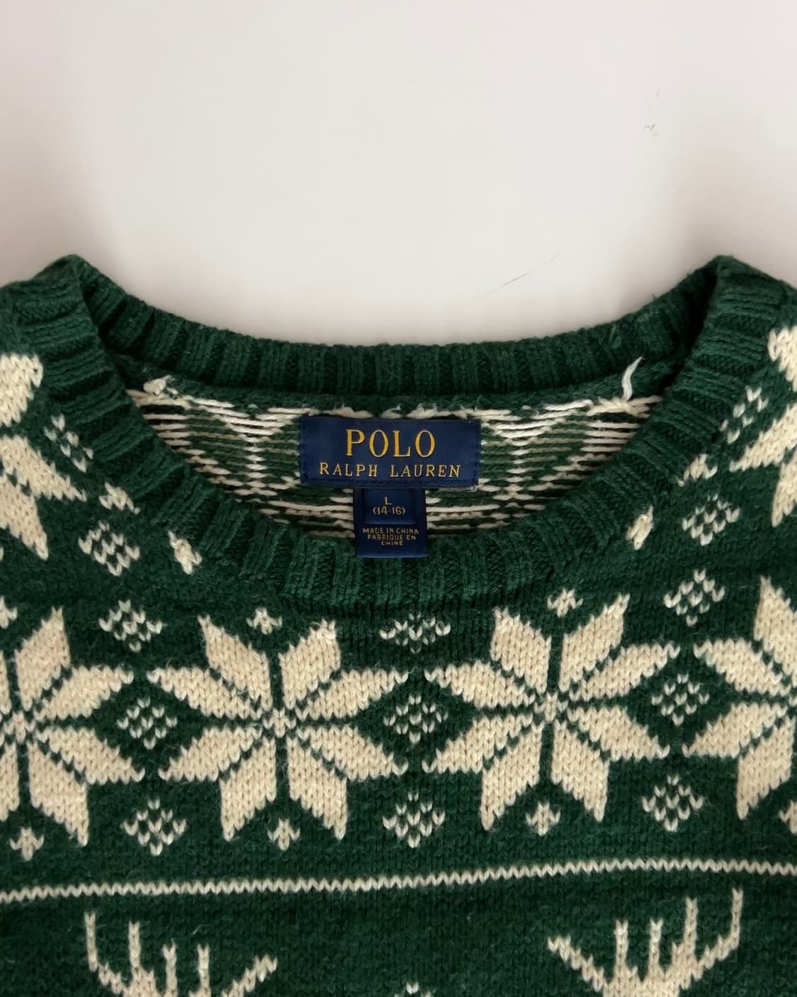 폴로 랄프로렌 보이즈 노르딕 패턴 니트 L (14-16) 상품이미지4