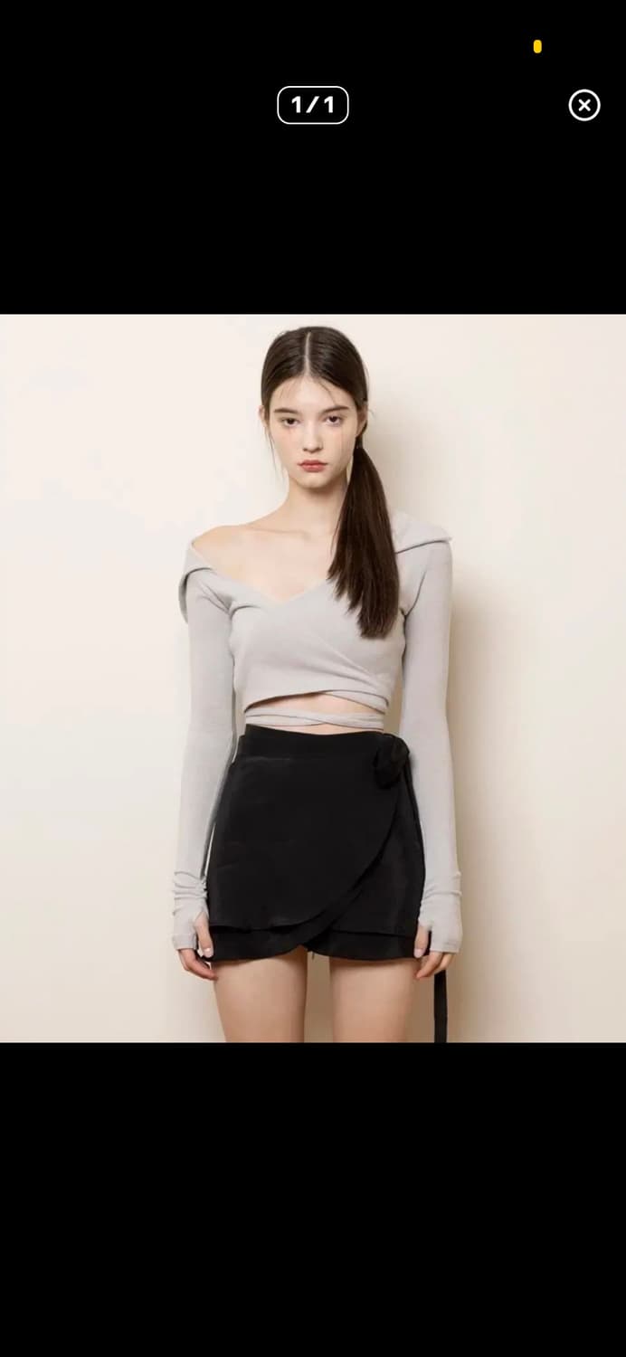 낫유어로즈 jenny wrap t shirt 그레이 상품이미지1